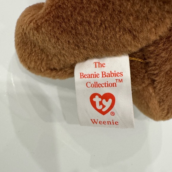 RARE 1995 Weenie the dachshund beanie baby ! Mint condition PVC pellets - Picture 6 of 9
